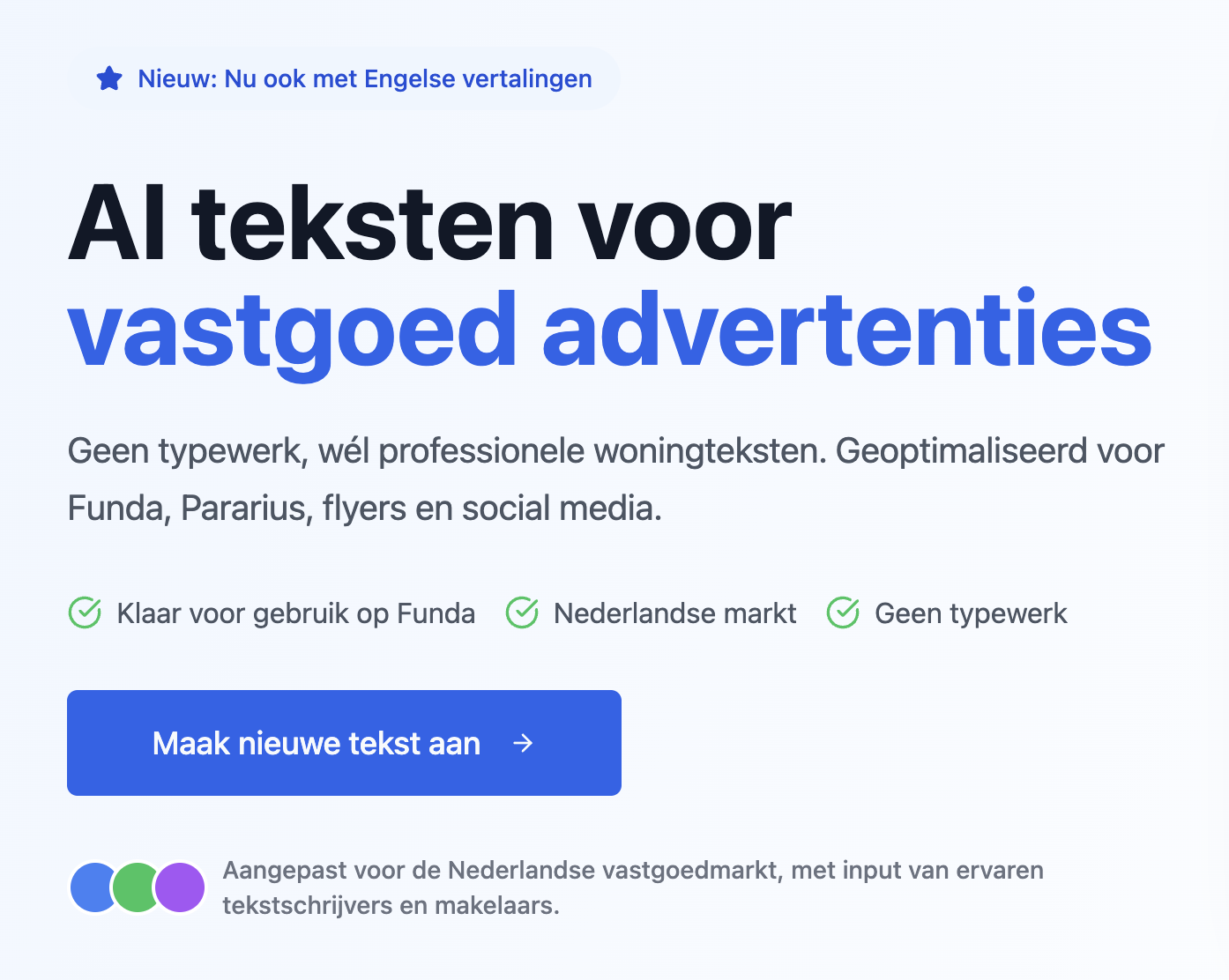Huispitch.nl: AI-tool voor makelaars die betere woningteksten willen